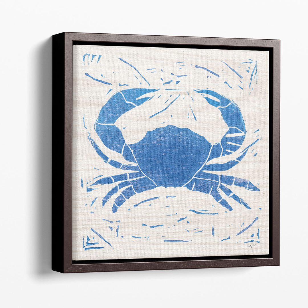 Sea Creature Crab Blue - Canvas Print Wall Art