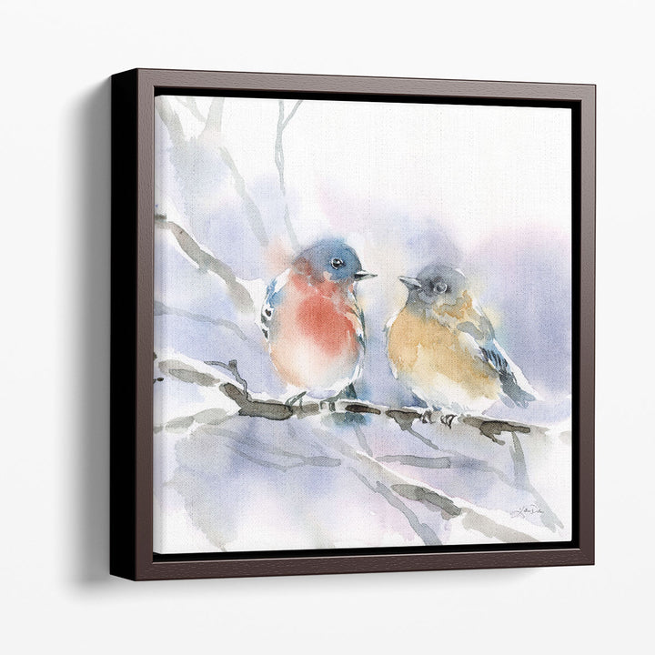 Bluebird Pair - Canvas Print Wall Art