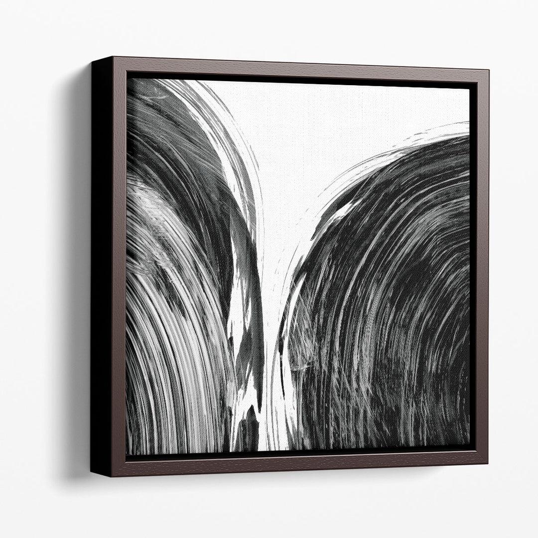 Swirl I Black and White - Canvas Print Wall Art