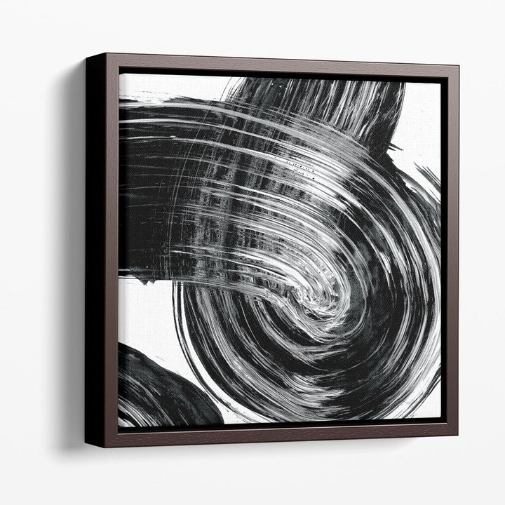 Swirl IV Black and White - Canvas Print Wall Art