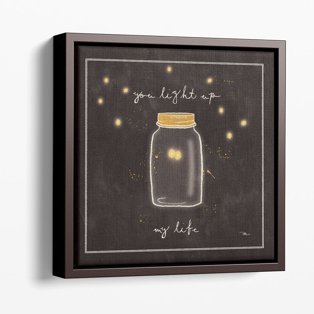 Firefly Glow I Black And White - Canvas Print Wall Art