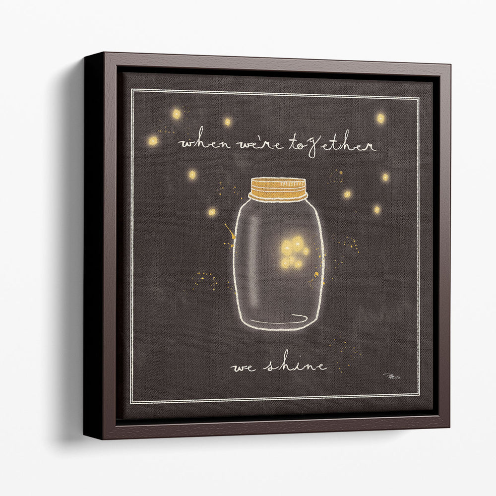 Firefly Glow II Black And White - Canvas Print Wall Art