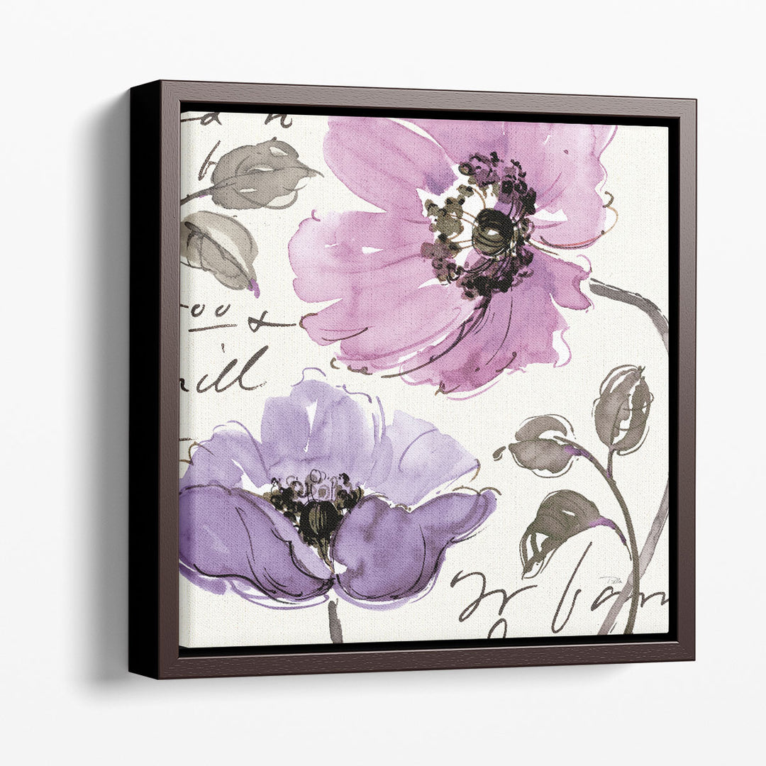 Floral Waltz Plum I - Canvas Print Wall Art