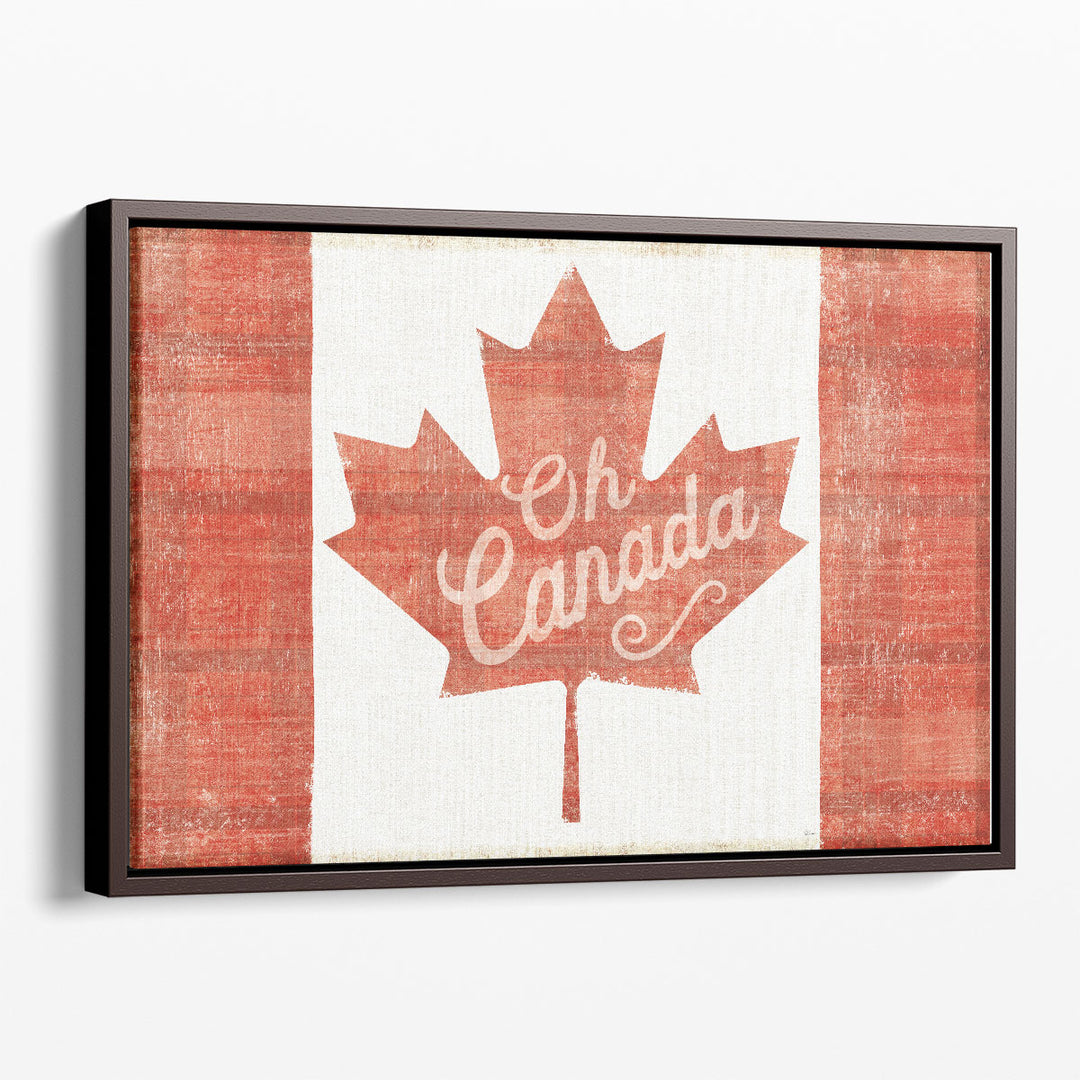 Oh Canada Flag - Canvas Print Wall Art