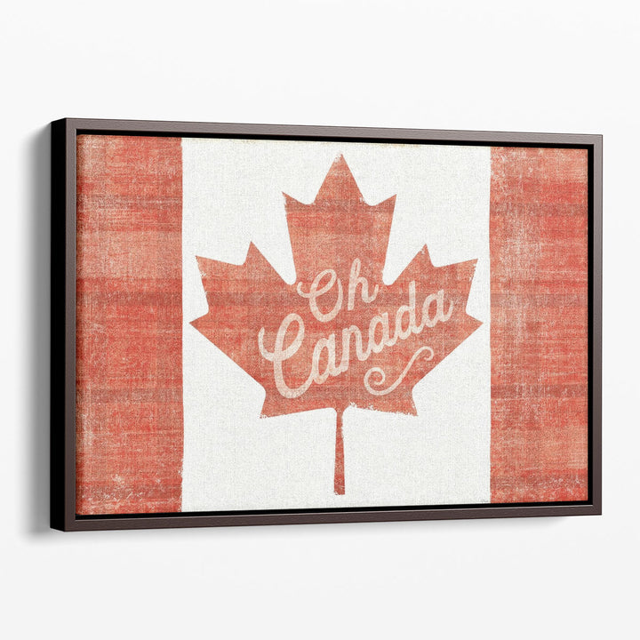 Oh Canada Flag - Canvas Print Wall Art