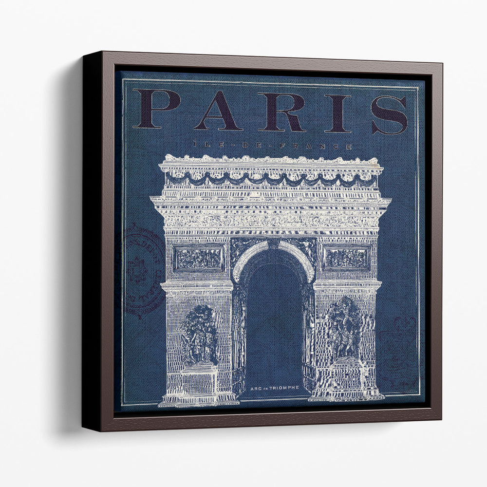 Blueprint Arc de Triomphe - Canvas Print Wall Art