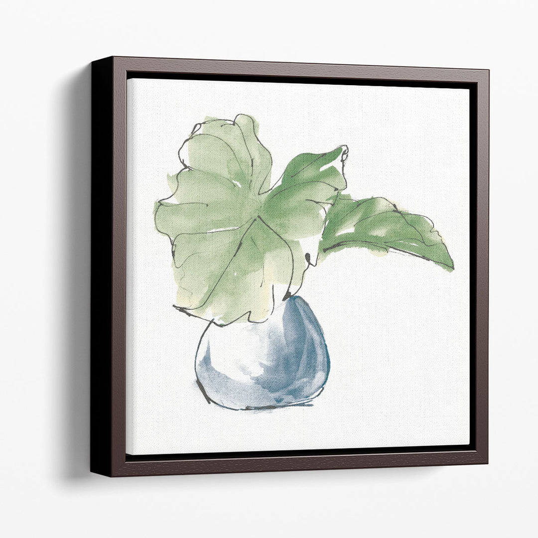 Plant Big Leaf I Dark Green - Canvas Print Wall Art