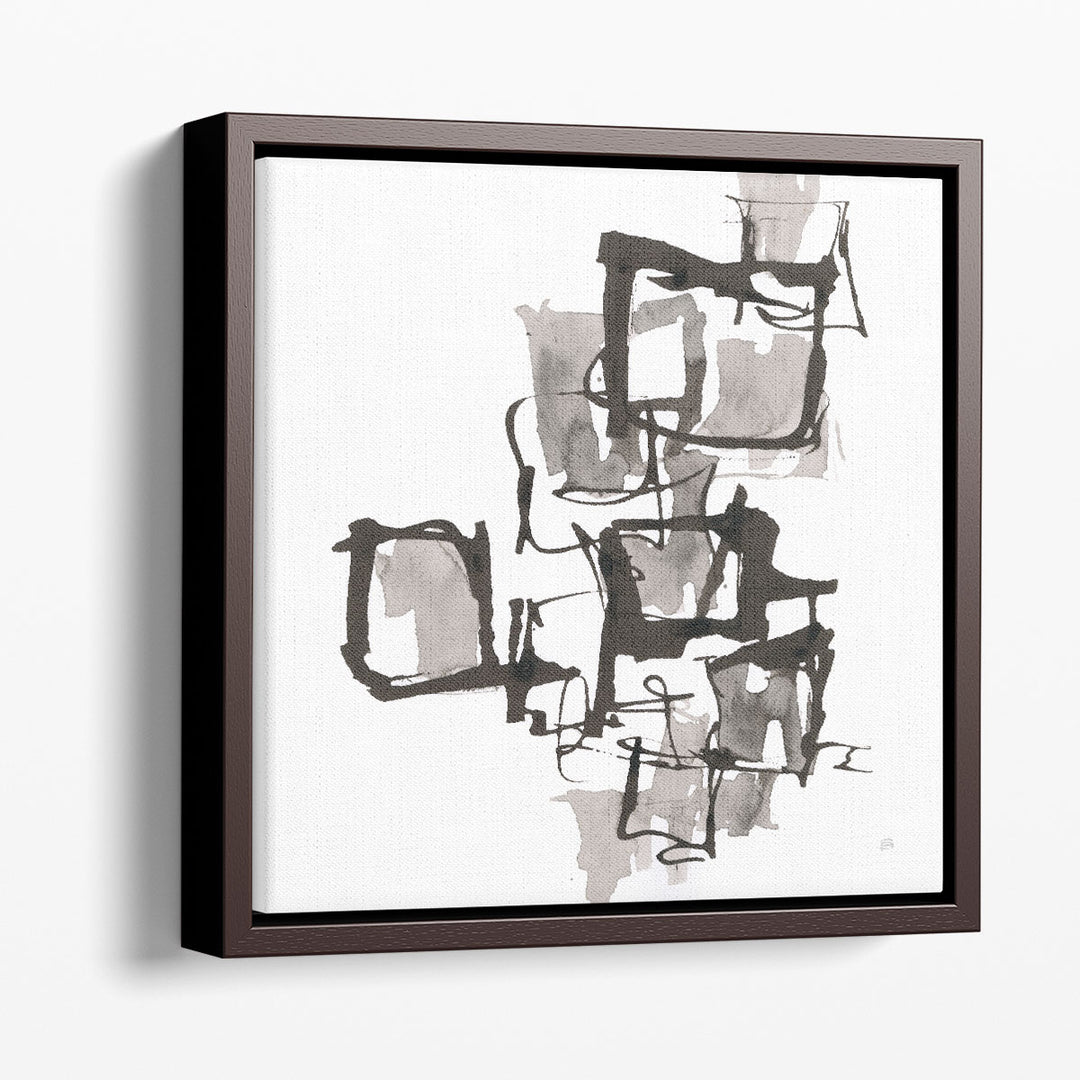 Boxed In I Black and White - Canvas Print Wall Art