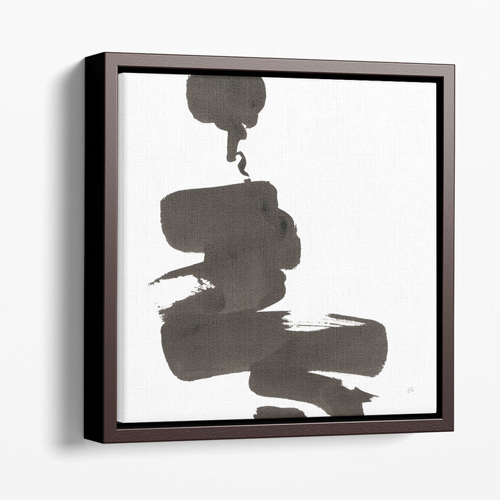 Swash IV Black and White - Canvas Print Wall Art