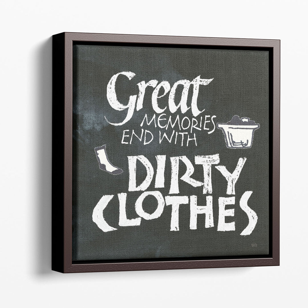 Laundry Room I Black and White - Canvas Print Wall Art