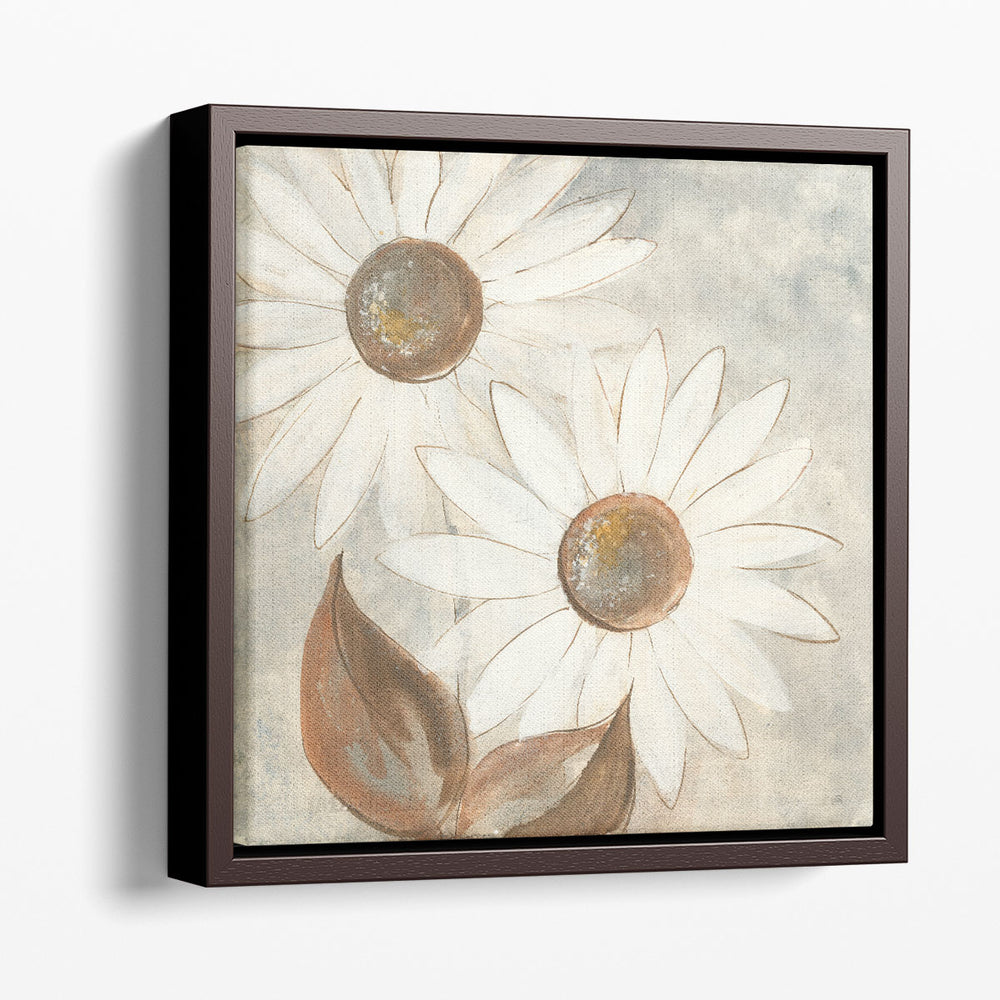 Daisy Do IV Neutral - Canvas Print Wall Art