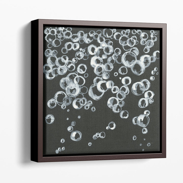 Bubbles II Black and White - Canvas Print Wall Art