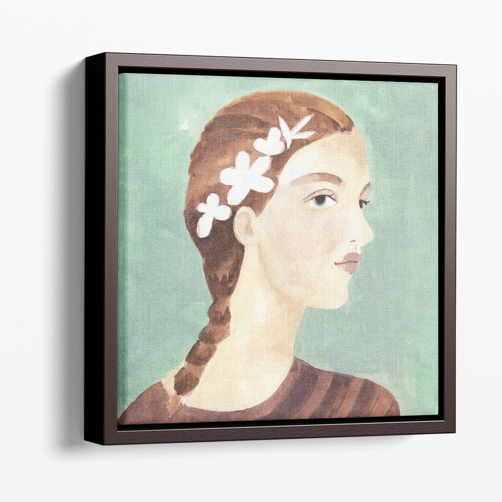 Folk Art Portrait I - Canvas Print Wall Art