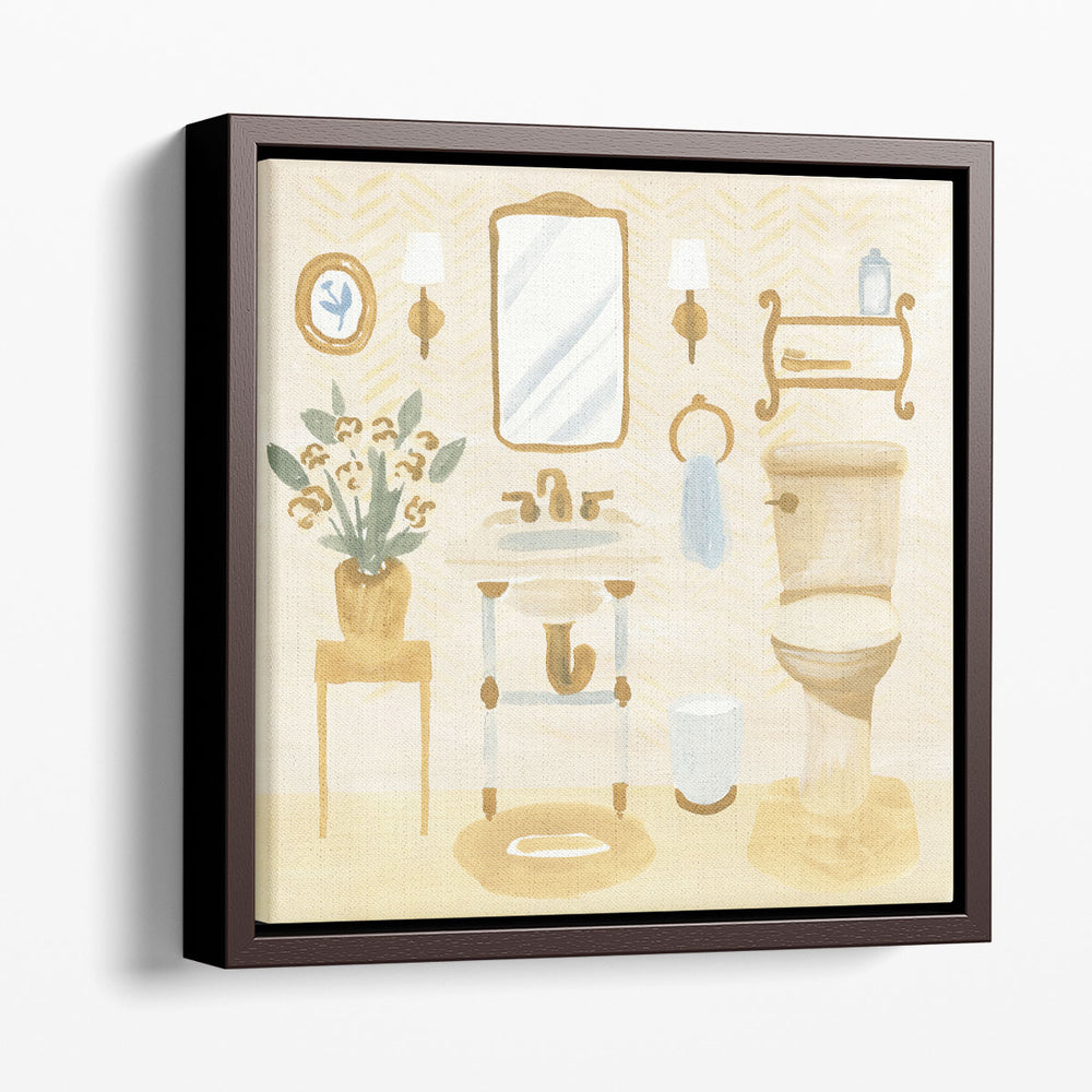 Golden Bath I - Canvas Print Wall Art