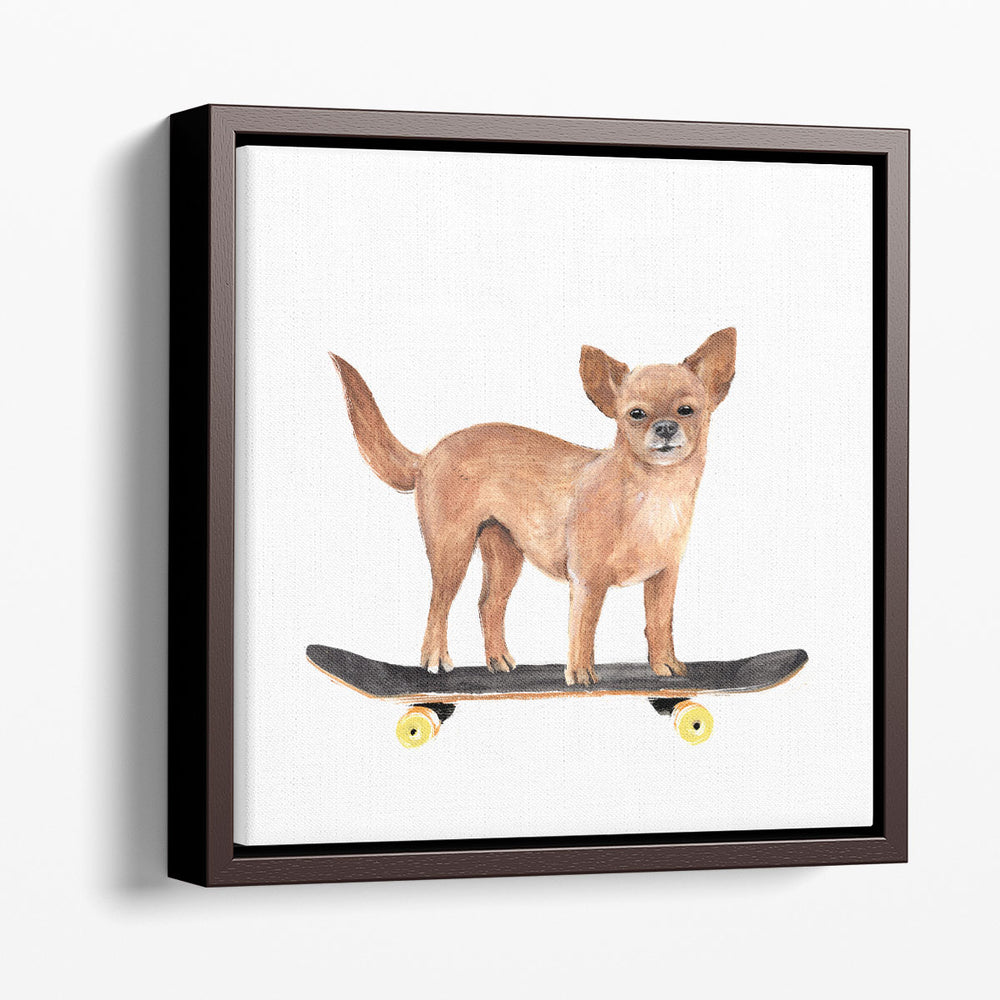 Pups on Wheels I - Canvas Print Wall Art