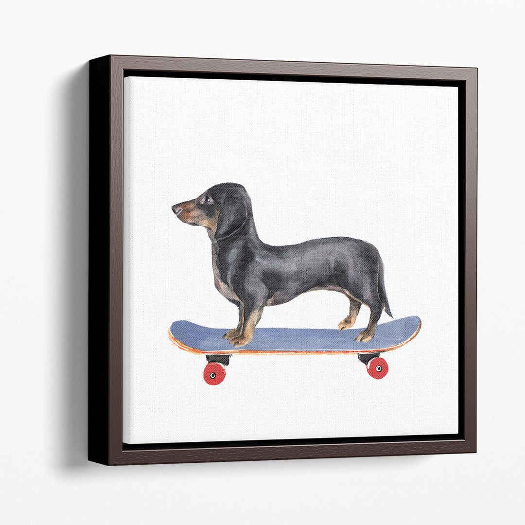 Pups on Wheels II - Canvas Print Wall Art