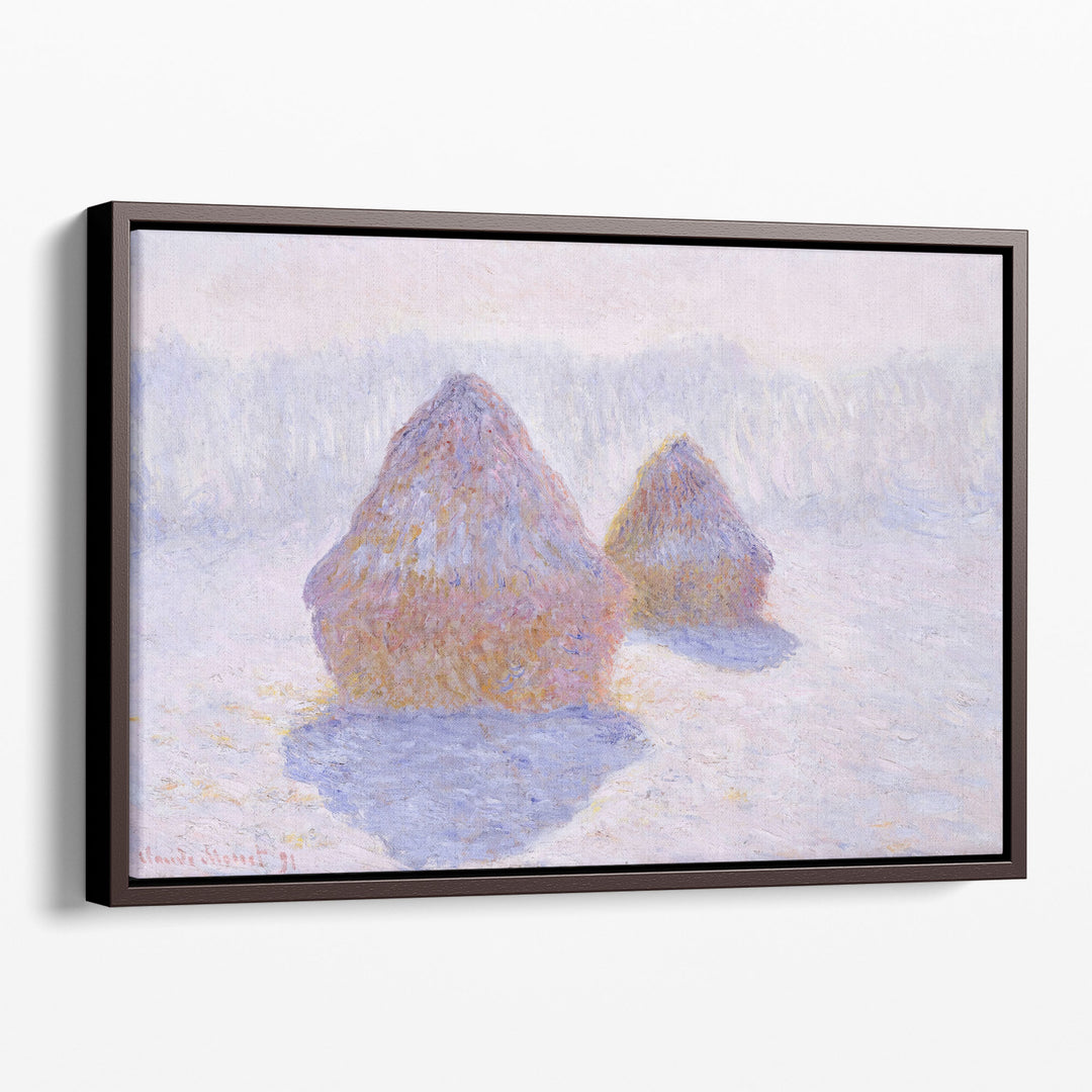 Haystacks (Effect of Snow and Sun), 1891 - Canvas Print Wall Art