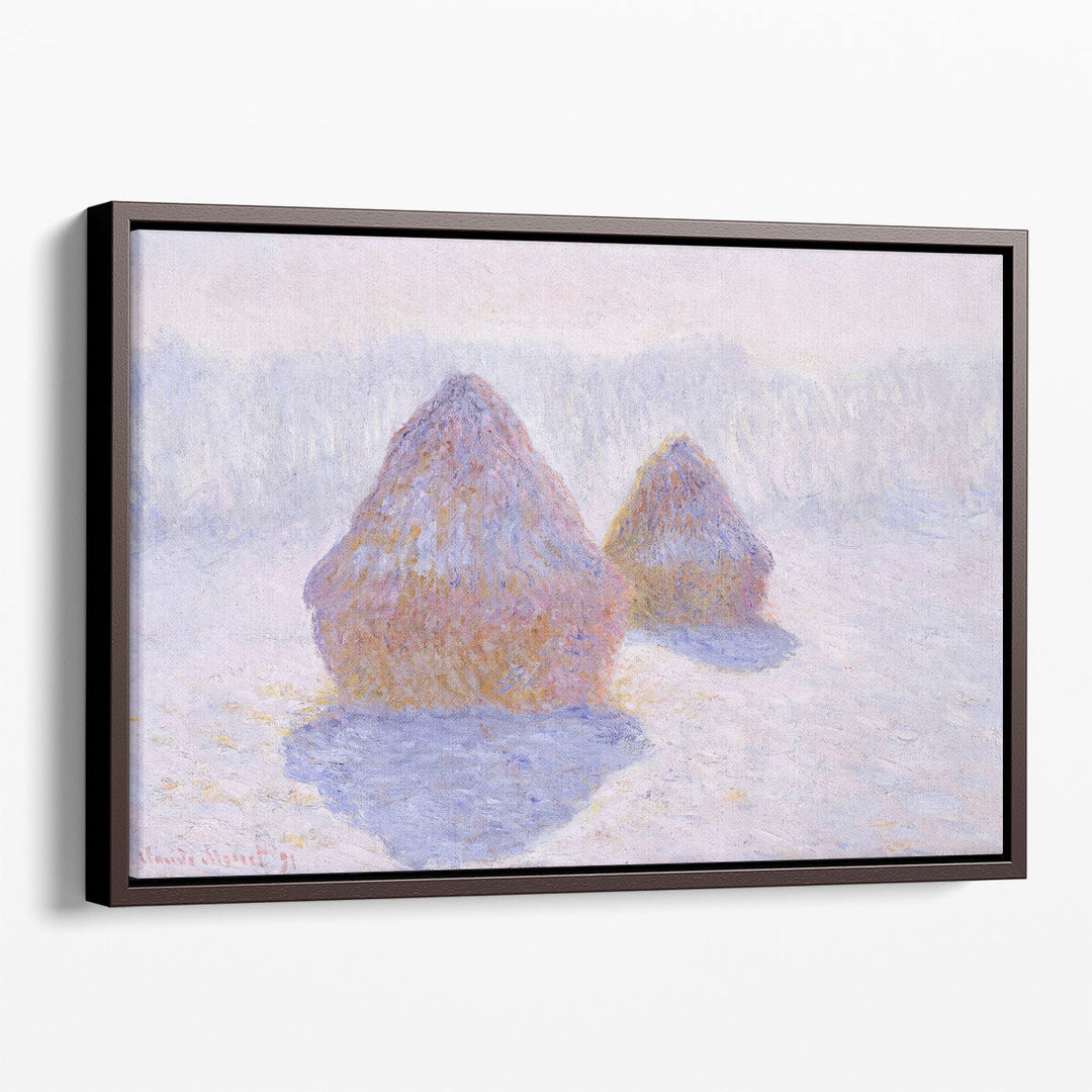 Haystacks (Effect of Snow and Sun), 1891 - Canvas Print Wall Art