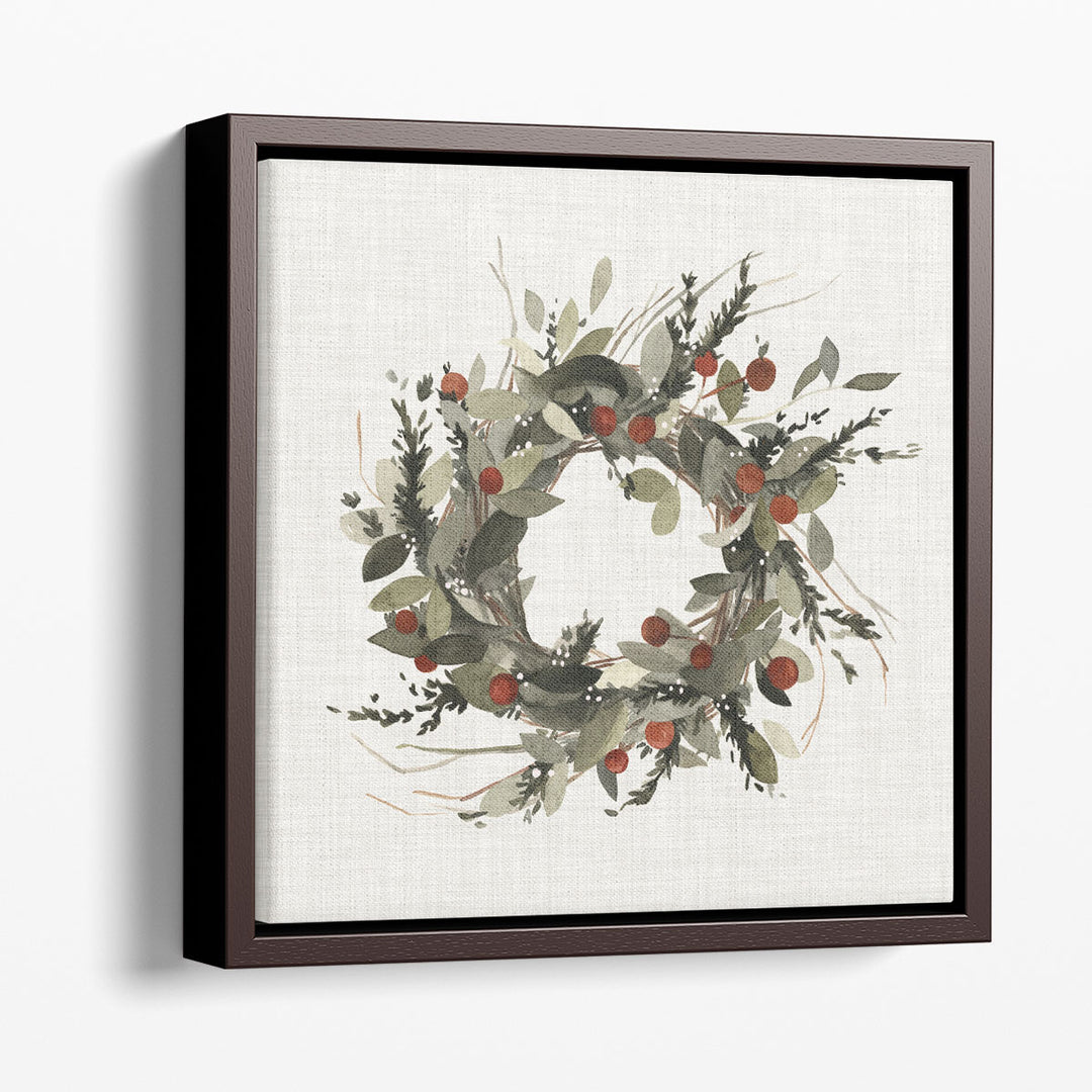 Farmhouse Wreath I - Canvas Print Wall Art