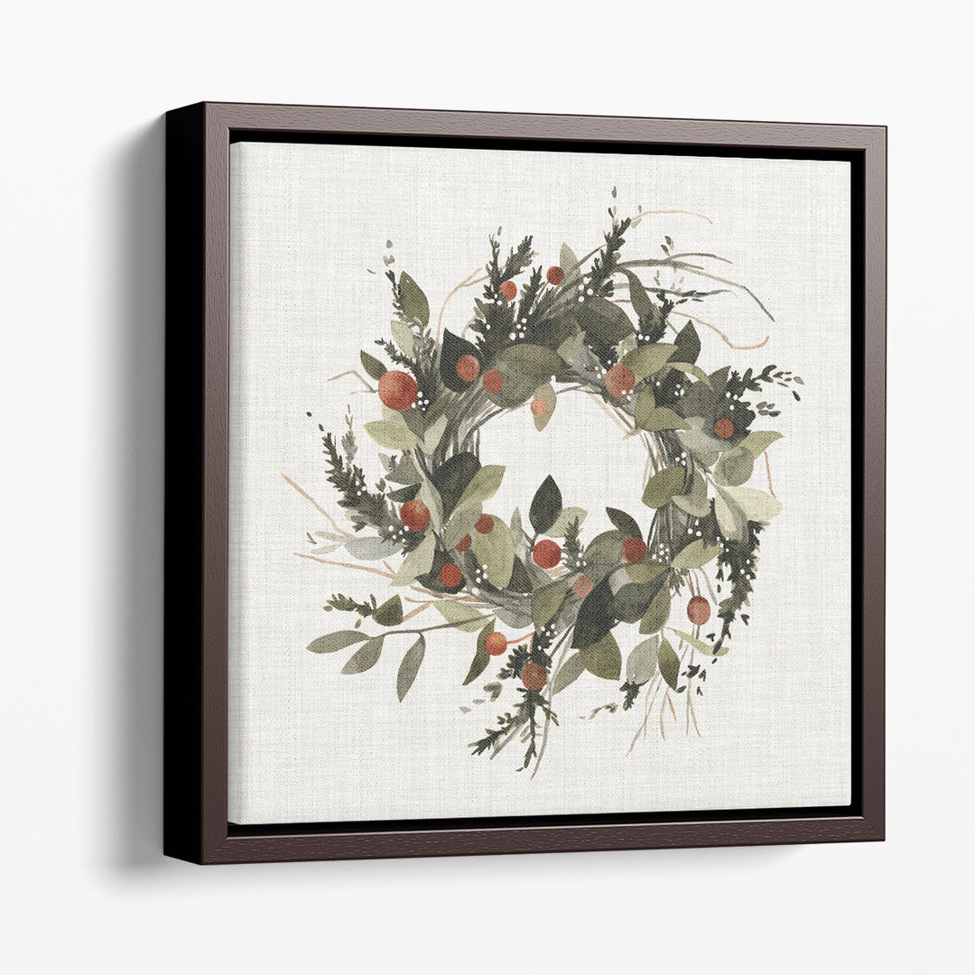 Farmhouse Wreath II - Canvas Print Wall Art