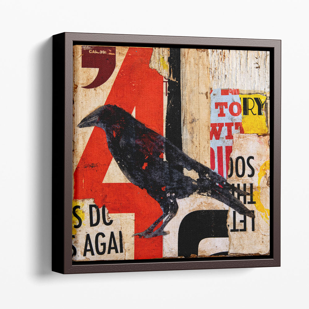 The Vintage Crow - Canvas Print Wall Art