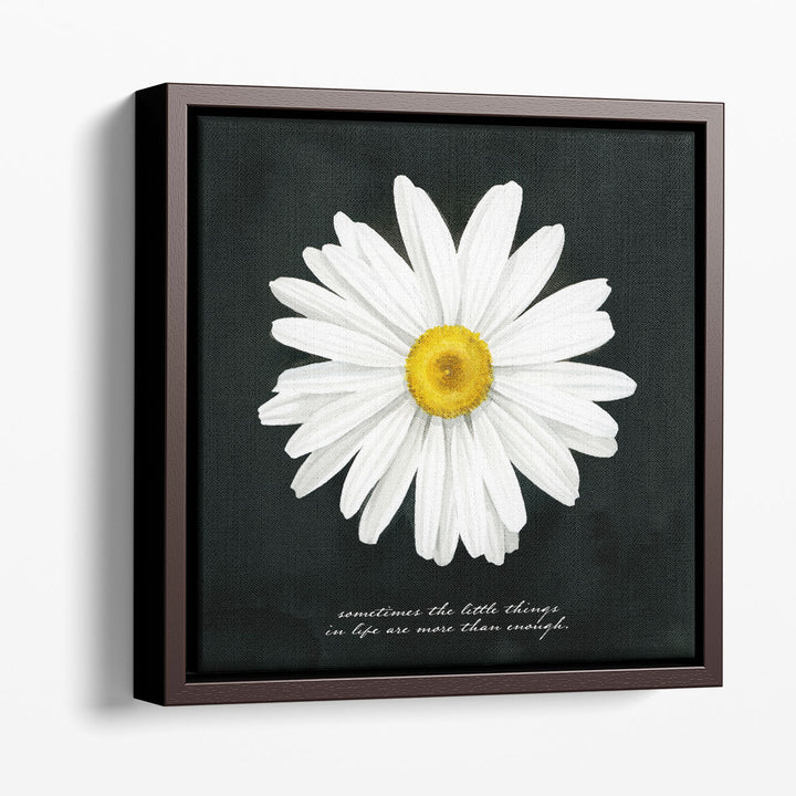 Delicate Daisy I Black And White - Canvas Print Wall Art