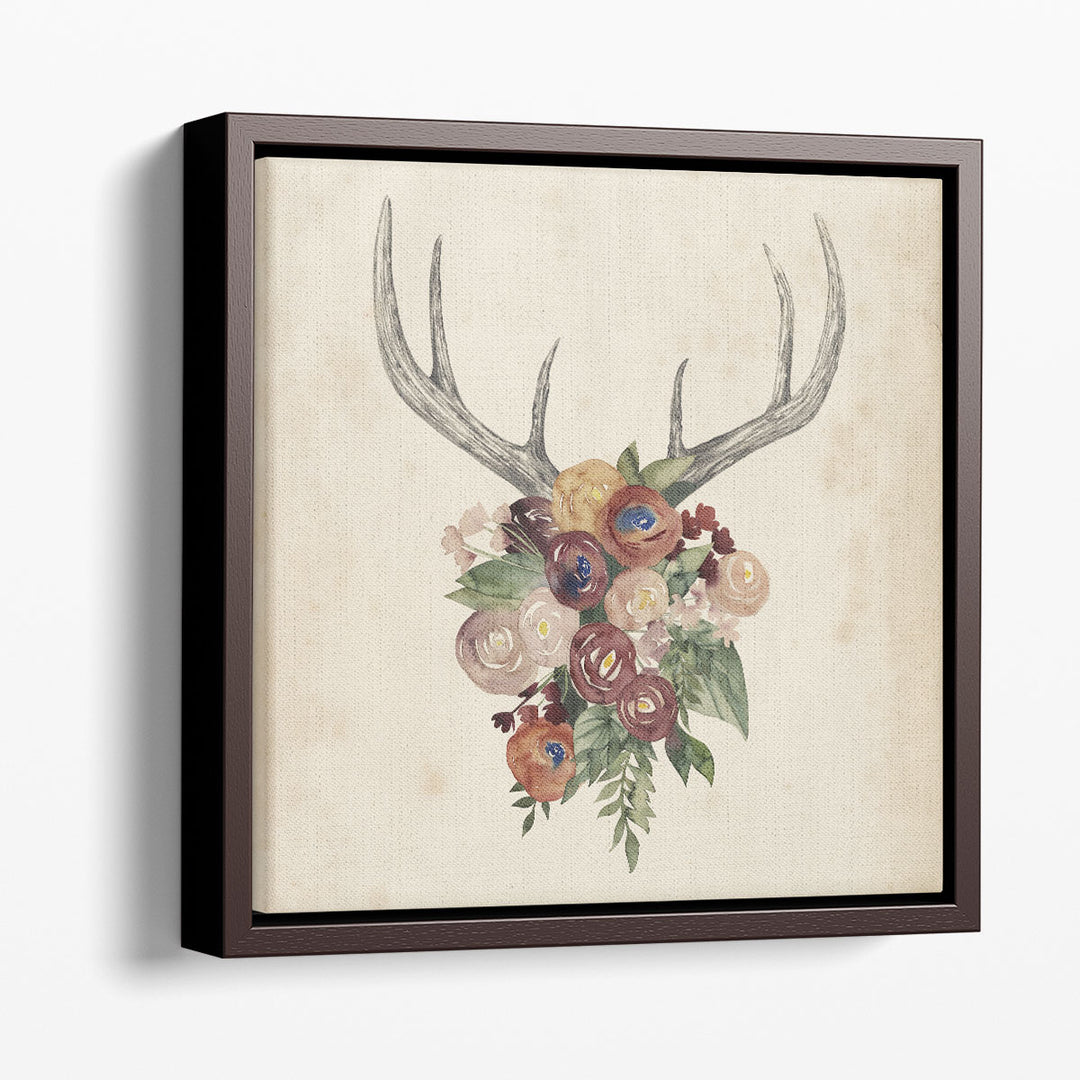 Flower Antlers I - Canvas Print Wall Art