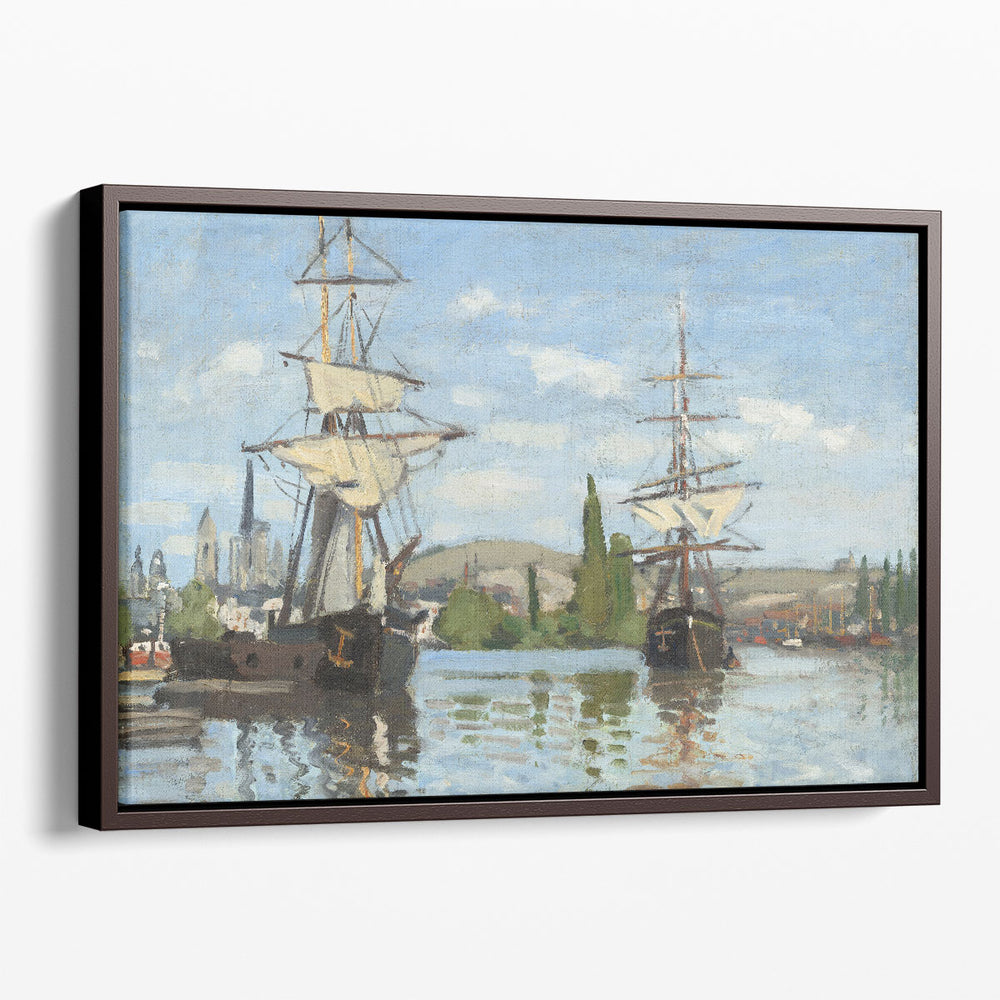 Ships Riding on the Seine at Rouen by Claude Monet, 1872–1873 - Canvas Print Wall Art