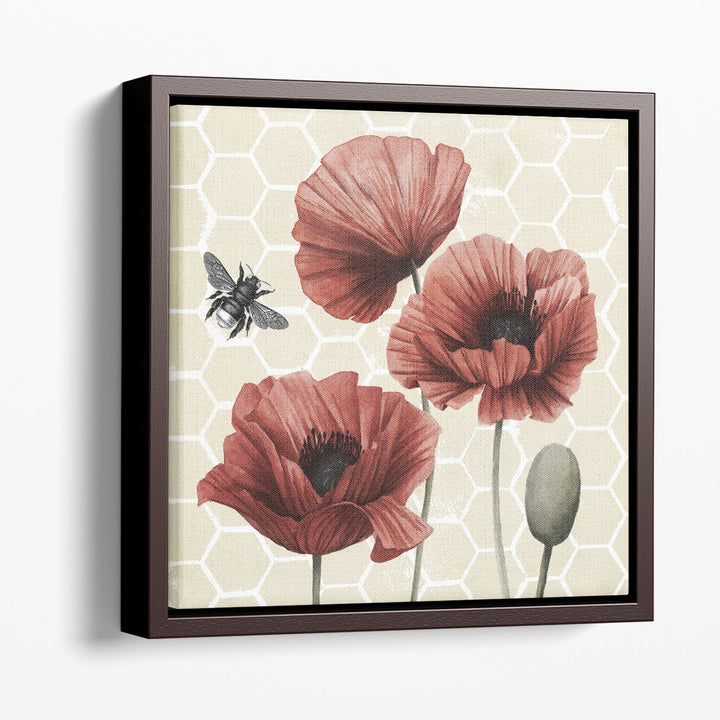 Poppy Buzz I - Canvas Print Wall Art