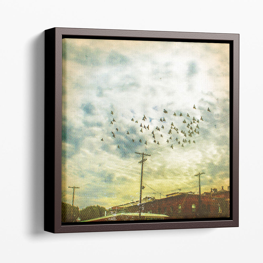 Birds on Wires V - Canvas Print Wall Art