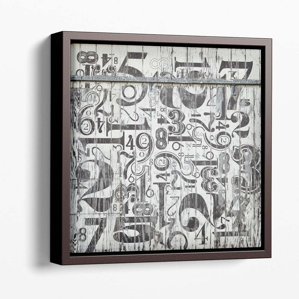 Found Symbols I Black And White - Canvas Print Wall Art