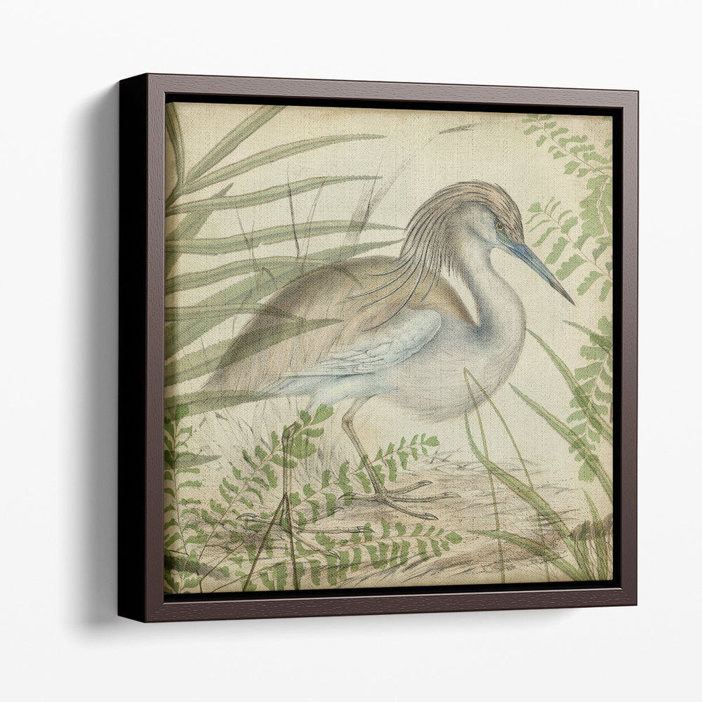 Heron & Ferns II - Canvas Print Wall Art