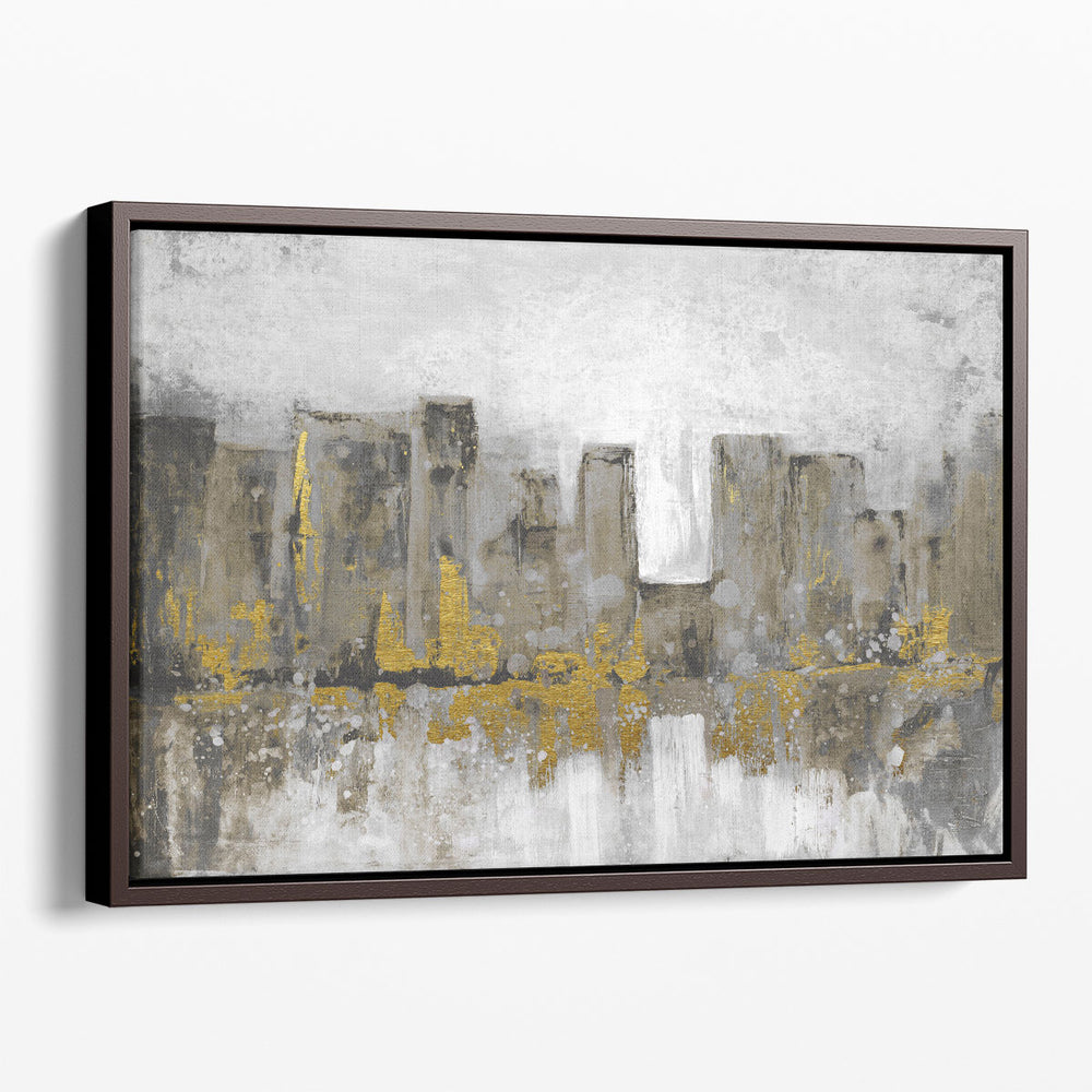 Golden City Glow - Canvas Print Wall Art