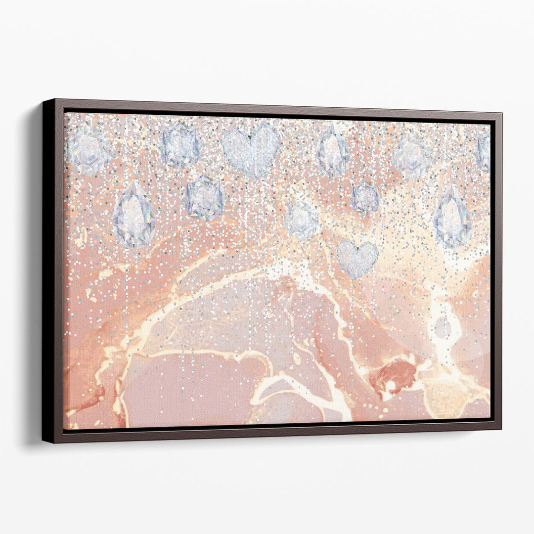 Rose Glitter - Canvas Print Wall Art