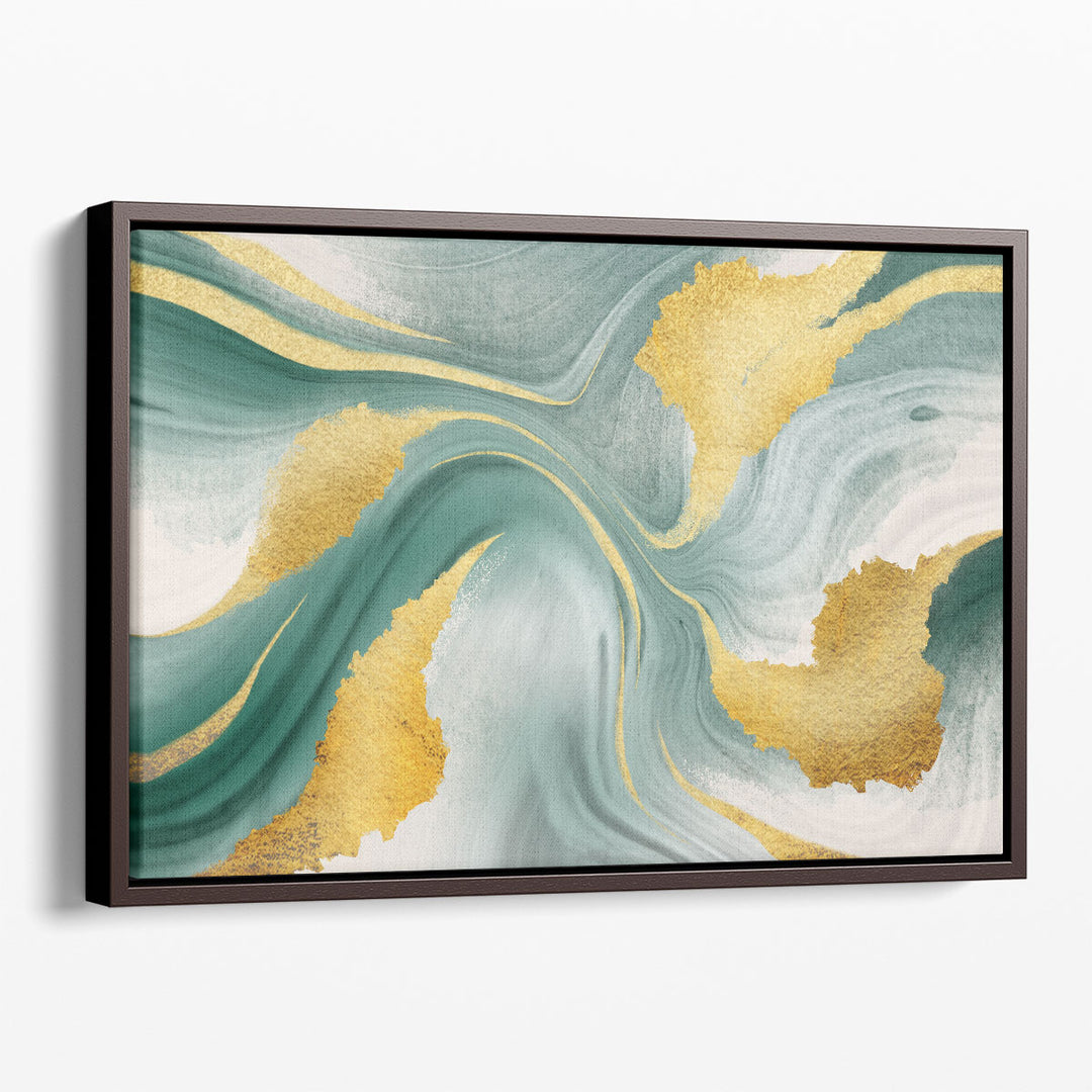 Remixed Movement Emerald - Canvas Print Wall Art