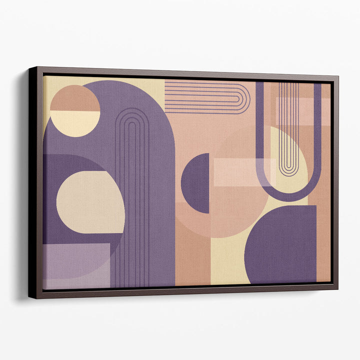 Abstract Arches Purple - Canvas Print Wall Art