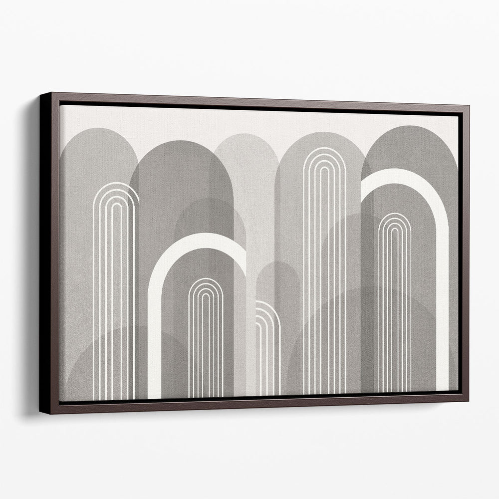 MidCentury Arches Stone - Canvas Print Wall Art