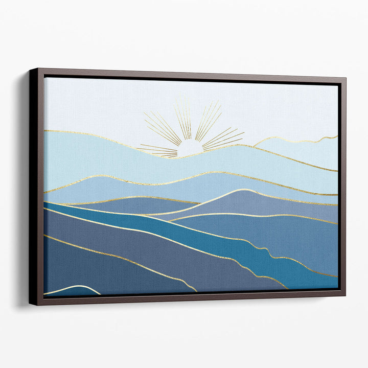 Landscape In Blue - Canvas Print Wall Art