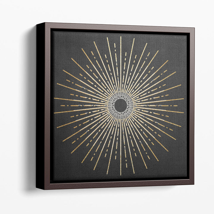 White Gold Burst - Canvas Print Wall Art