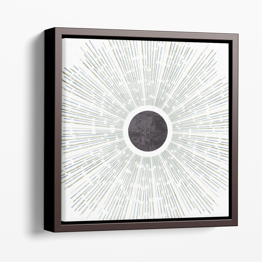 Sun Burst Black and White - Canvas Print Wall Art