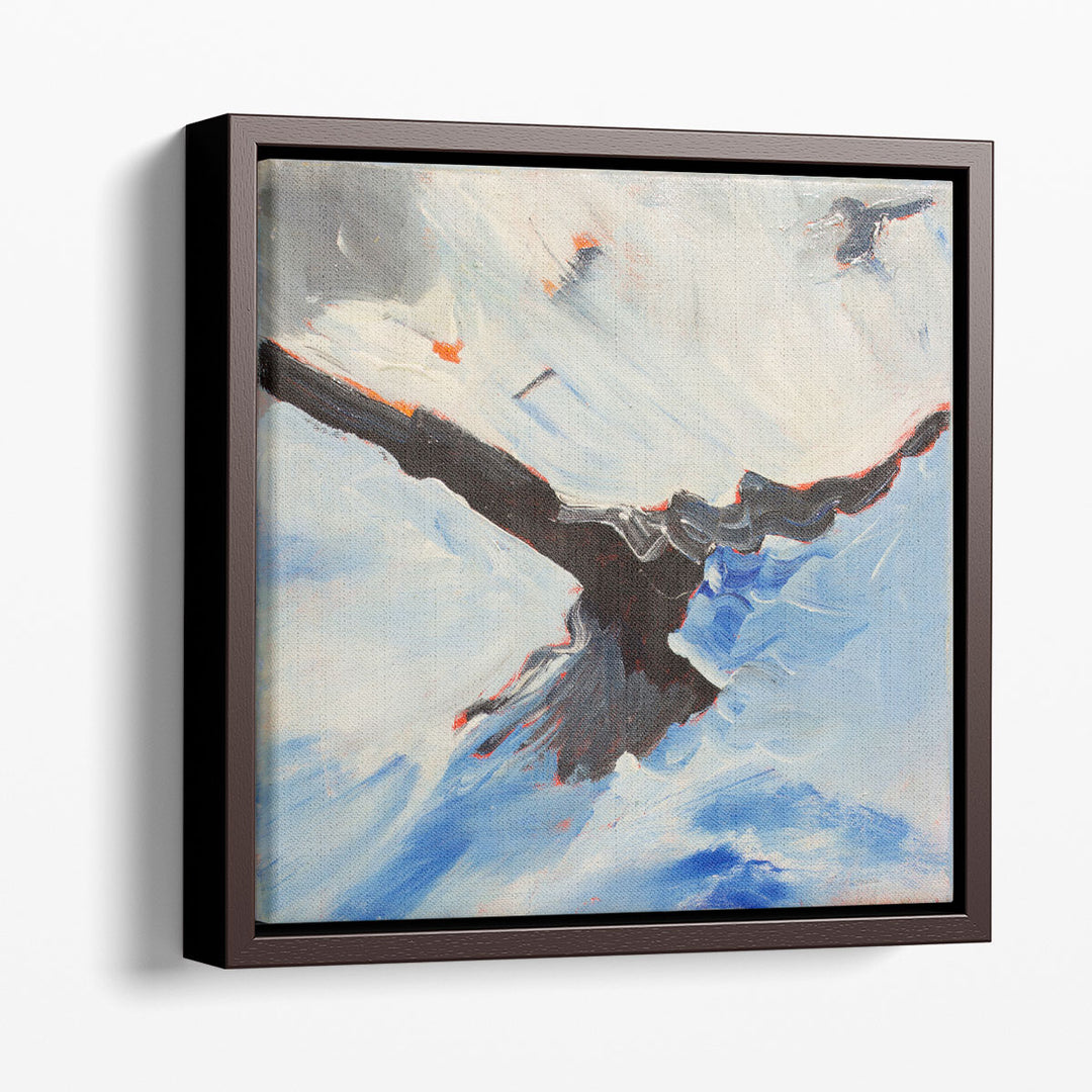 Crow In Flight - Canvas Print Wall Art