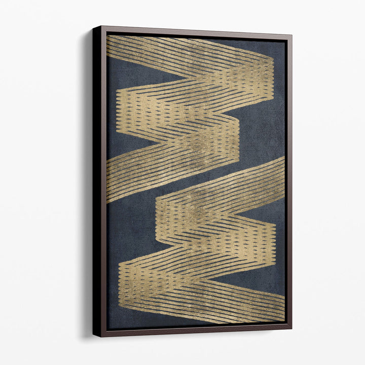 Golden Criss Cross 1 - Canvas Print Wall Art