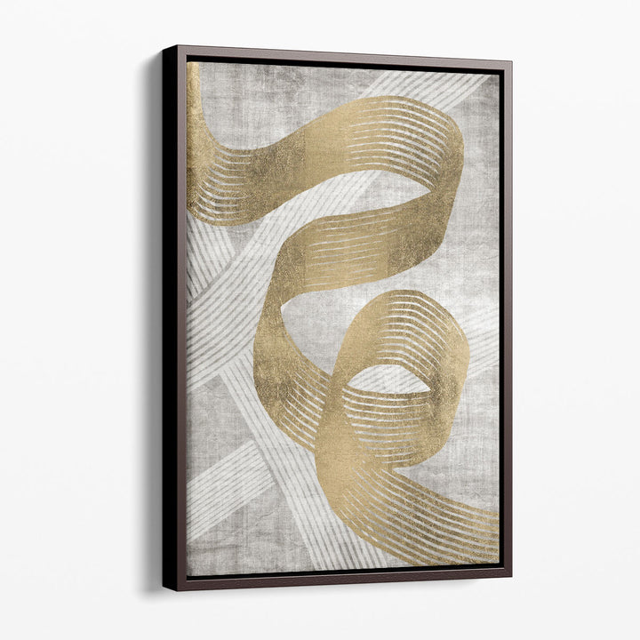 Golden Ribbon 1 - Canvas Print Wall Art