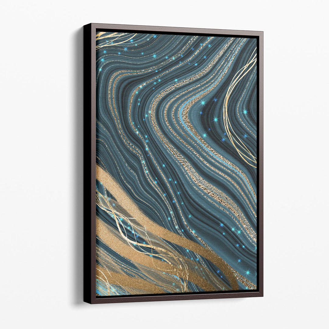 Marbled Blues - Canvas Print Wall Art