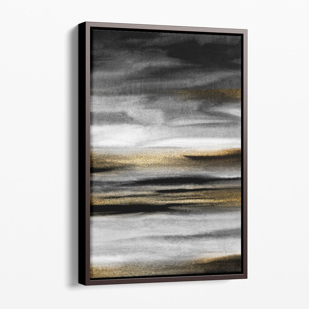 Layers Of Black And White 2 - Canvas Print Wall Art