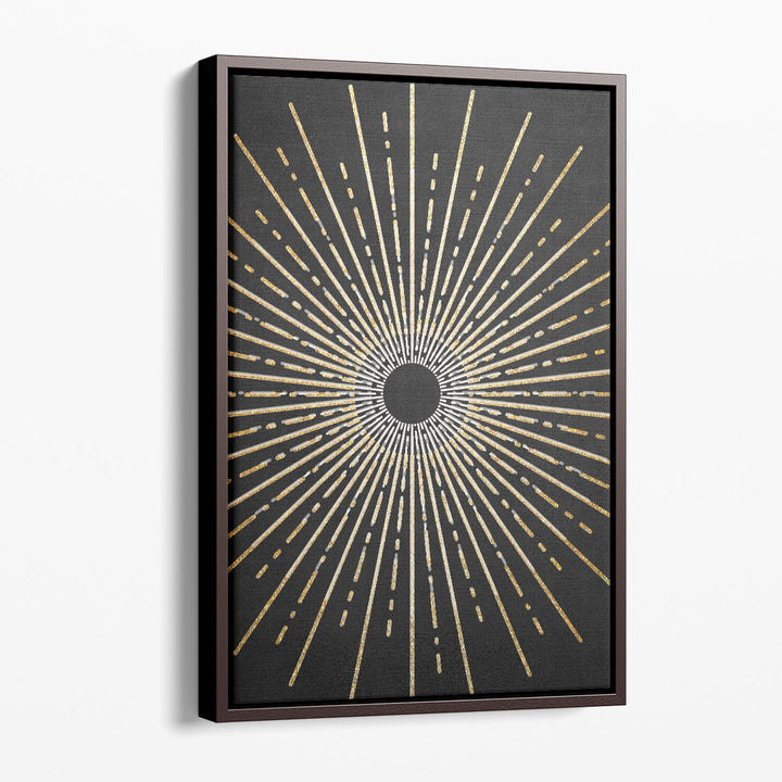 White Gold Burst 1 - Canvas Print Wall Art