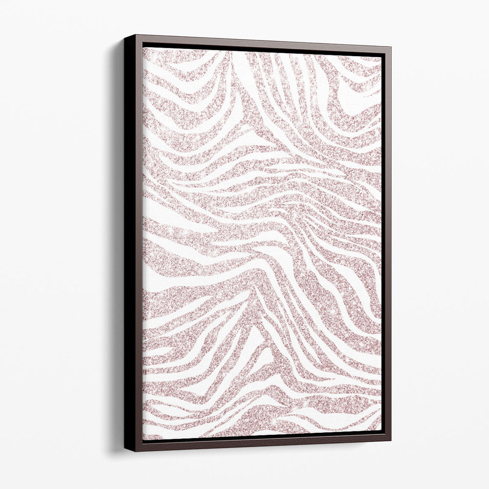 Glitter Zebra V2 - Canvas Print Wall Art