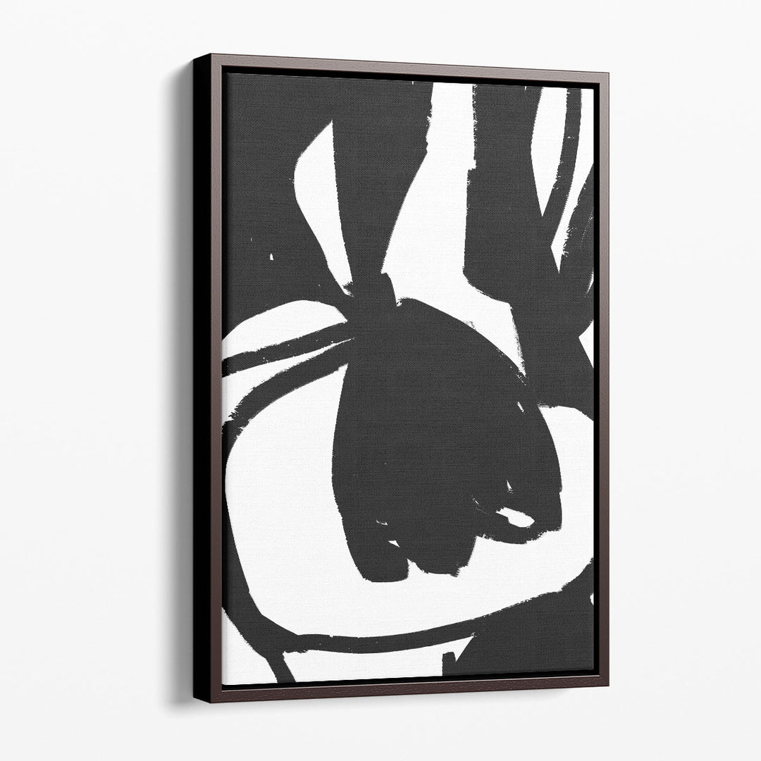 Hanging Tulip Black and White - Canvas Print Wall Art