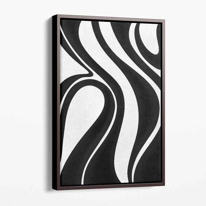 Intuitive Information Black and White - Canvas Print Wall Art