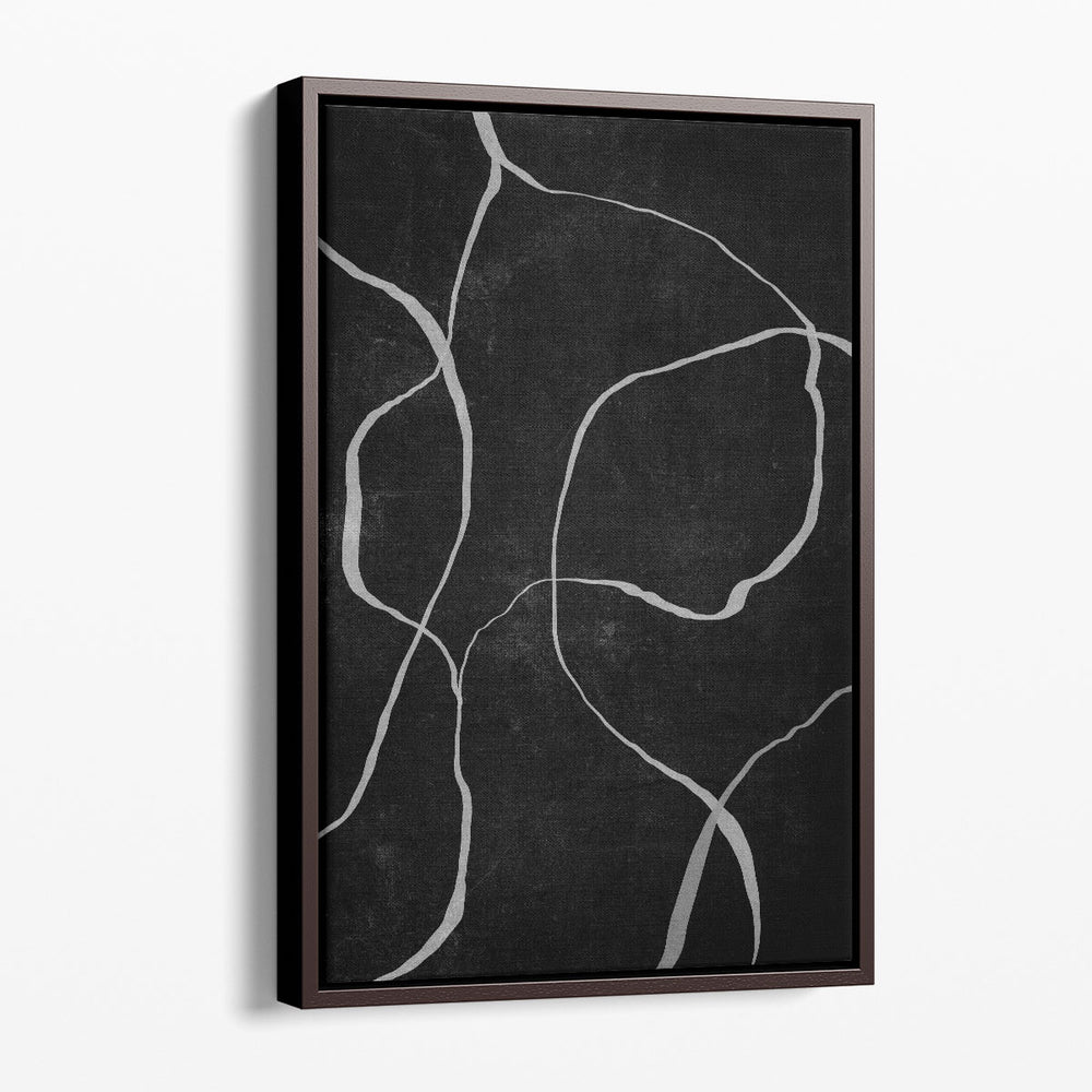 Trapped Movement 1 Black and White- Canvas Print Wall Art